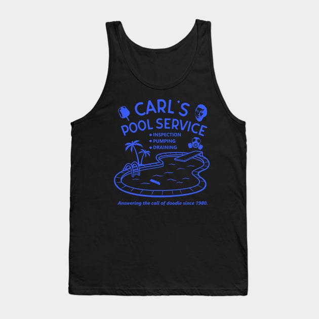 Caddyshack Carl's Pool Service Tank Top by DrawingBarefoot